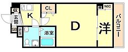 セレニテ甲子園 1DKの間取図画像