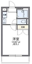 レオパレスツツミ28 1Kの間取図画像
