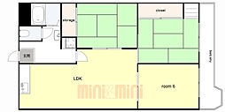 東朋第一マンション 3LDKの間取図画像