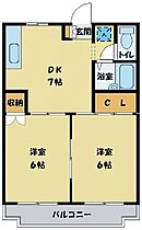 万久マンション 206 ｜ 埼玉県川越市野田町１丁目23-6（賃貸マンション2DK・2階・41.31㎡） その2