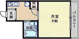 中村鶴翔ビル3 302 ｜ 兵庫県尼崎市口田中１丁目（賃貸マンション1K・3階・18.00㎡） その2