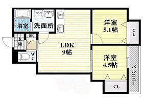 クリエオーレ東園田1  ｜ 兵庫県尼崎市東園田町６丁目（賃貸アパート2LDK・1階・41.68㎡） その2