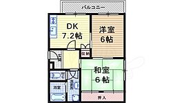 アイビースクエア南塚口 2LDKの間取図画像