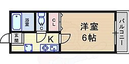 セントラル1501 1Kの間取図画像
