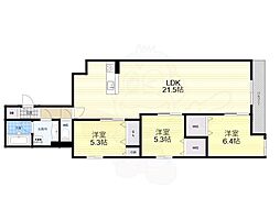 エステート南塚口 3LDKの間取図画像