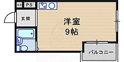 ビバハイツ武庫之荘 ワンルームの間取図画像