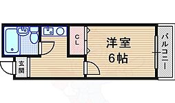 パレス11 1Kの間取図画像