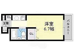 コートハウス 1Kの間取図画像