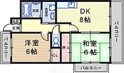 サンシャイン園田 2LDKの間取図画像