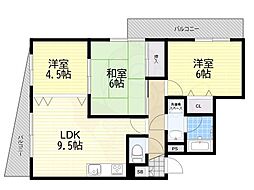 サウスフレア 3LDKの間取図画像