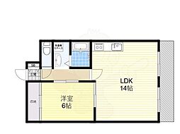 ロワール塚口 1LDKの間取図画像