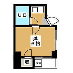 シャンテ川口 1Kの間取図画像