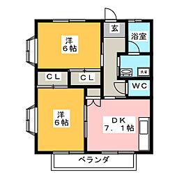 間取図画像 2DK