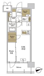 RJRプレシア川口 1LDKの間取図画像