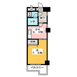 ライオンズマンション川口幸町 1DKの間取図画像