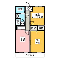 ルシエ 2DKの間取図画像