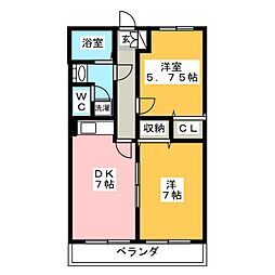 ルシエ 2DKの間取図画像