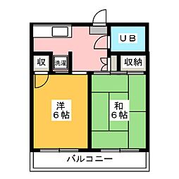 ロイヤルマンション今井 2Kの間取図画像