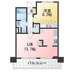リボンシティコミュニティー 1LDKの間取図画像