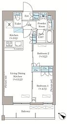 さいたま市南区南本町1丁目マンション 2LDKの間取図画像