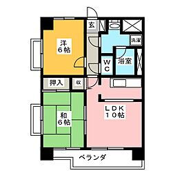 アヴェニールメゾン 2LDKの間取図画像