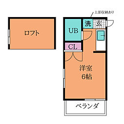 ハイツシャトー ワンルームの間取図画像