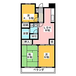 フレンドリー春大路 3DKの間取図画像