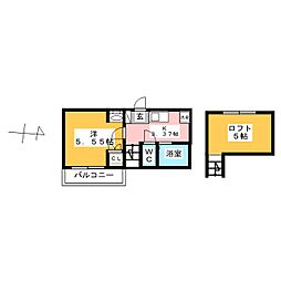 LIEN芝中田 1Kの間取図画像