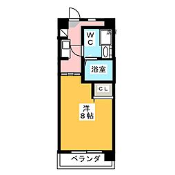 セントレア蕨南町 1Kの間取図画像