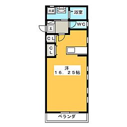 ミール鳩ヶ谷 ワンルームの間取図画像