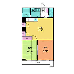 サンセピア 2LDKの間取図画像