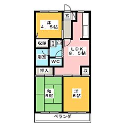 ファミールKS 3LDKの間取図画像
