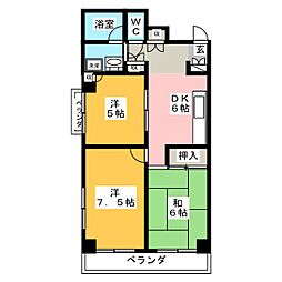 ストークハイム 3DKの間取図画像