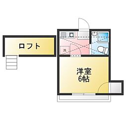 Y・Oハイツ 1Kの間取図画像
