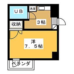 ジュネス 1Kの間取図画像