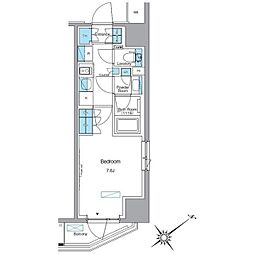 ルフォンプログレ赤塚 1Kの間取図画像