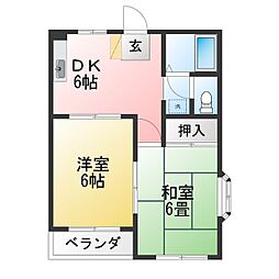第二福寿ビル 2DKの間取図画像