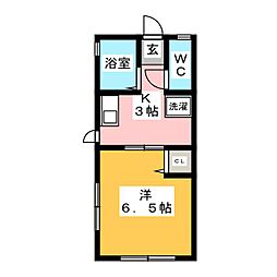ミハラ120 1Kの間取図画像