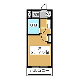 TOP下赤塚2 ワンルームの間取図画像