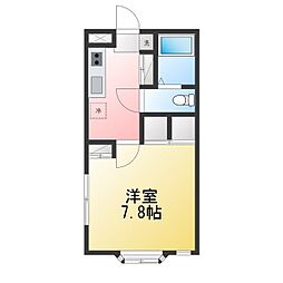 メダリスト2 1Kの間取図画像