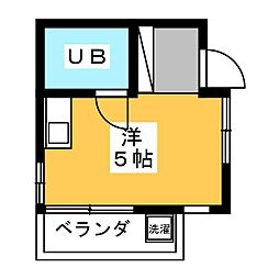 ひばりケ丘グリーンテラス ワンルームの間取図画像