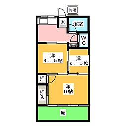高丸コーポ 3Kの間取図画像