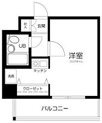 キャピタルビュー柴又 ワンルームの間取図画像