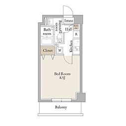 アルファコートお花茶屋2 1Kの間取図画像