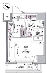 ARCOBALENO HORIKIRISHOBUEN 1Kの間取図画像