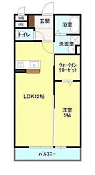 グレイスレジデンス中央 1LDKの間取図画像