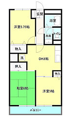 M・Sマンション 3DKの間取図画像