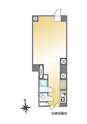 エルハイム新宿 ワンルームの間取図画像