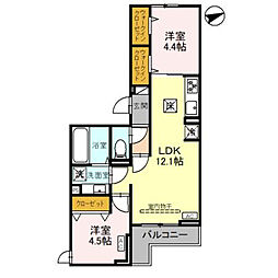間取図画像 2LDK