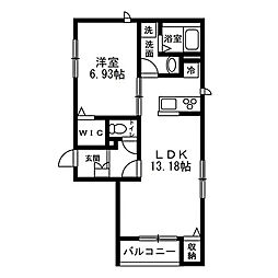 Luce B棟 1LDKの間取図画像
